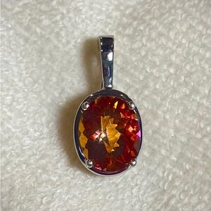 Elegant 925 Silver and Twighlight Topaz Stone Pendant